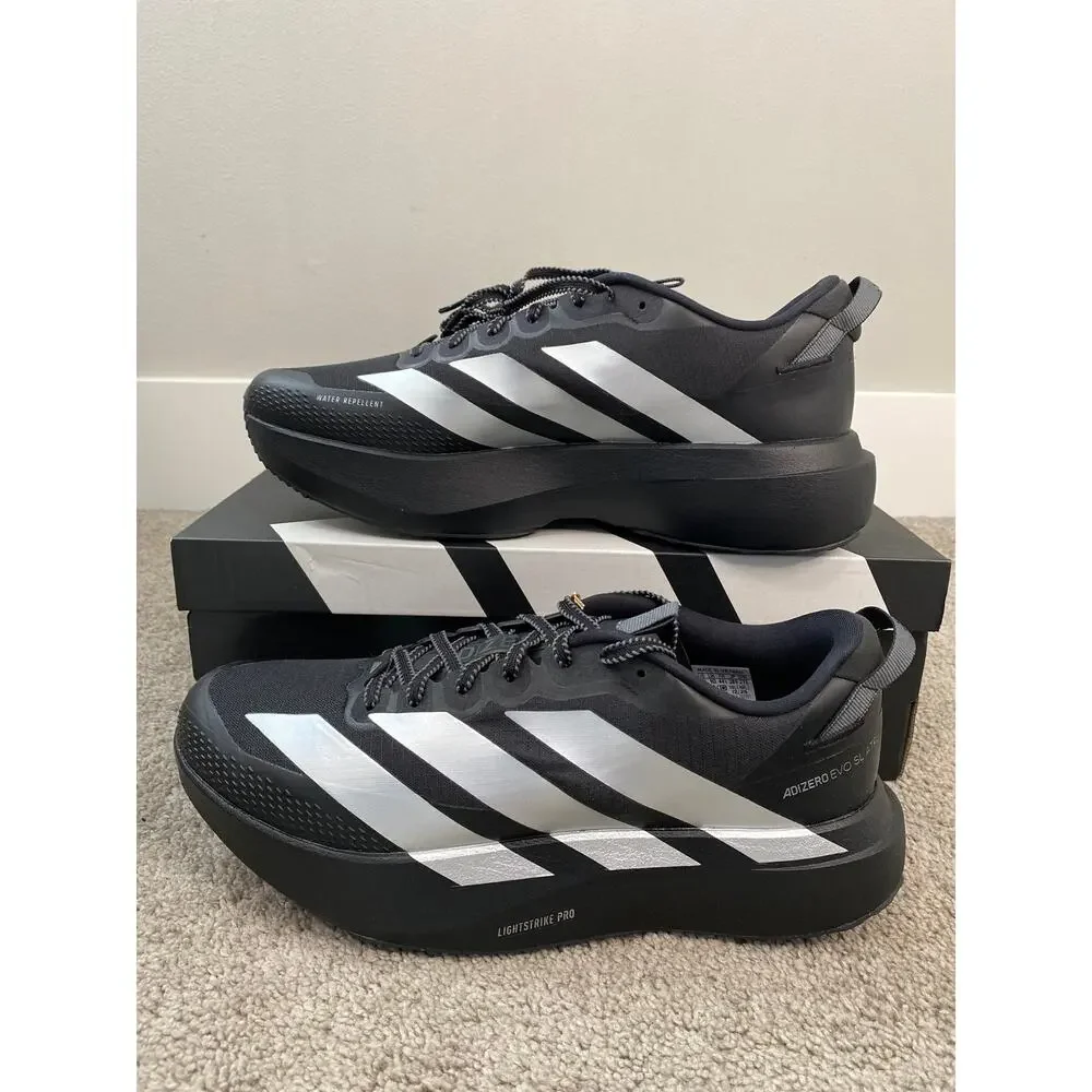 New Adidas Men's Adizero Evo SL ATR Running Black Silver Size 10.5